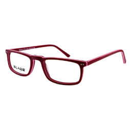 Men's, half eye, acetate frame and temples in mat dark red color with laminated inner pink details