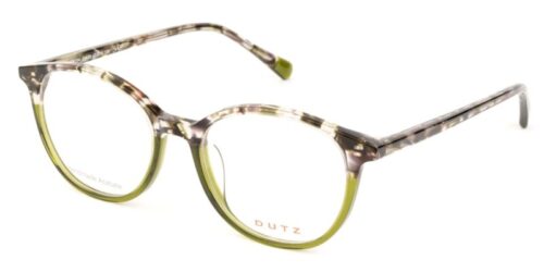 Kid's, round, green based multi color acetate frame with matching color temples