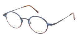 Blue-brown multicolor metallic frame, combined with solid dark blue metallic temples