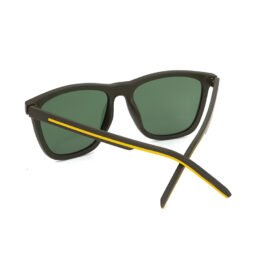 Men's, matte military green, ultem frame and temples with yellow details