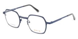 Unisex, bi-color, dark blue with grey details, metallic frame and temples