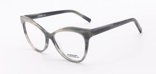 An elegant, dark grey frame, with matching color temples