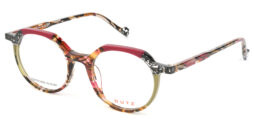 Trendy, multicolor, havana-pink-green based acetate frame, with matching color temples