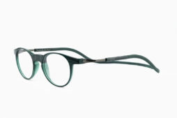 Vintage, magnetic frame for wider heads in dark green color with matching color flexible headband