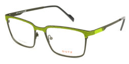 Men's, rectangular, bicolor, grey combined with lime, metallic frame and temples, with assorted color acetate temple tips
