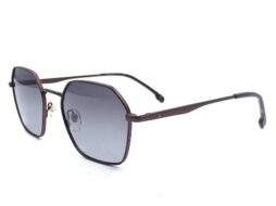 Men's, brown, metallic frame and temples, with green gradient polarized lenses for 100% UV protection
