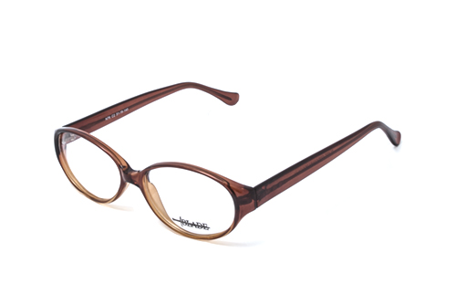 Ladies shiny brown full frame, with assorted color temples