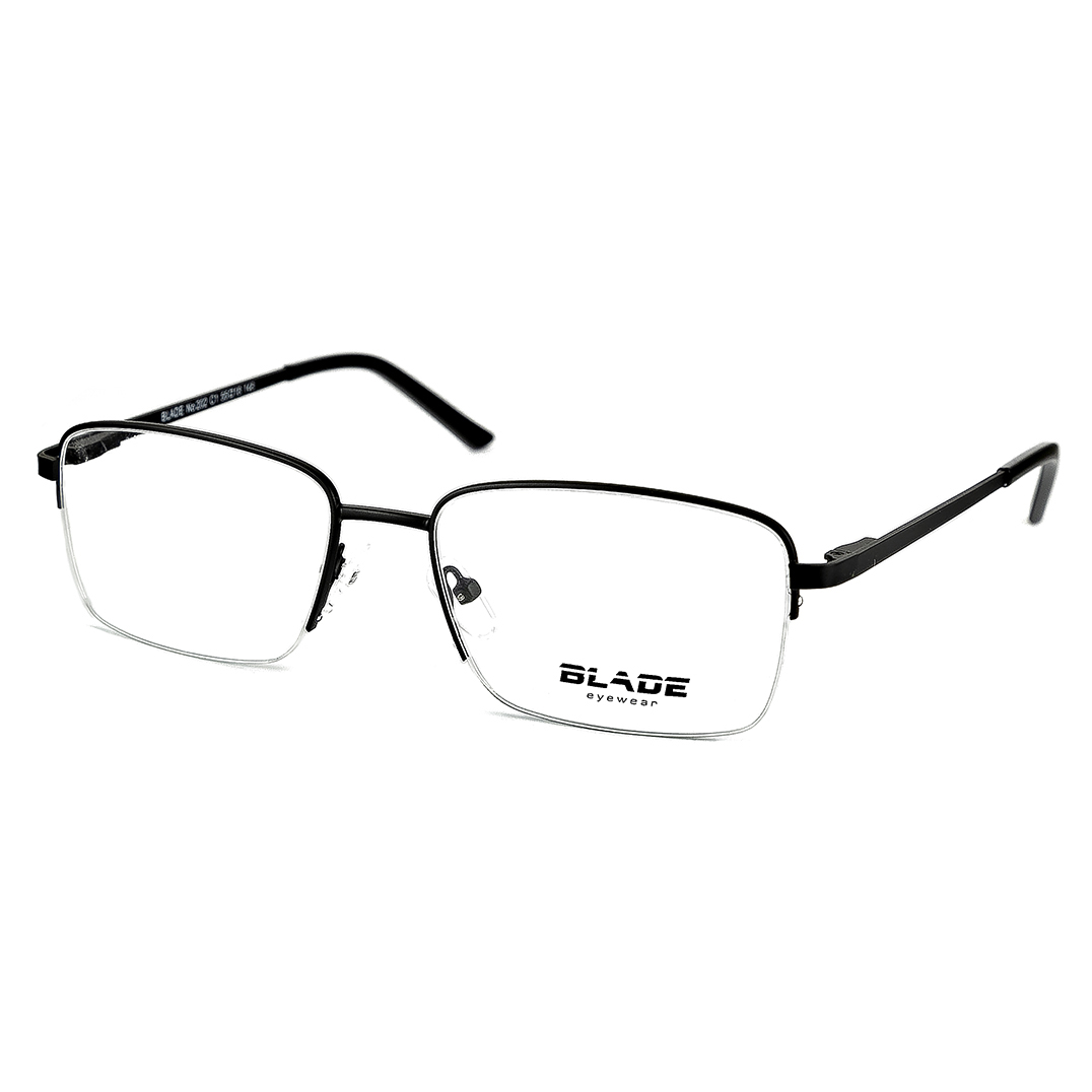 Mat black metallic nylor frame and temples with flex hinge and shiny black acetate temple tips
