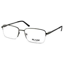 Mat gun metallic nylor frame and temples with flex hinge and shiny black acetate temple tips