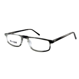 Unisex, half eye, acetate frame and temples, in shiny marble grey pattern.