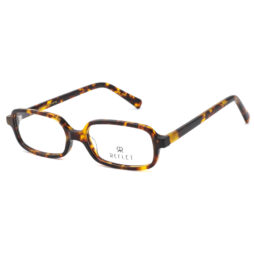 Slim, acetate full frame and temples, in brown-yellow tartaruga color