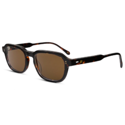 Unisex, acetate frame and temples, in brown tartaruga color with photochromic lenses from clear to dark brown under the sun light