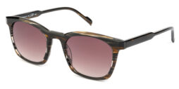 Black-brown based, multicolor frame and temples, with high quality colored lenses