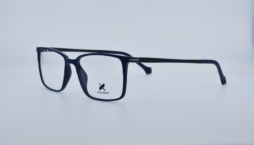 Unisex, super light, thin, shiny blue full frame with grey temples and blue color tips